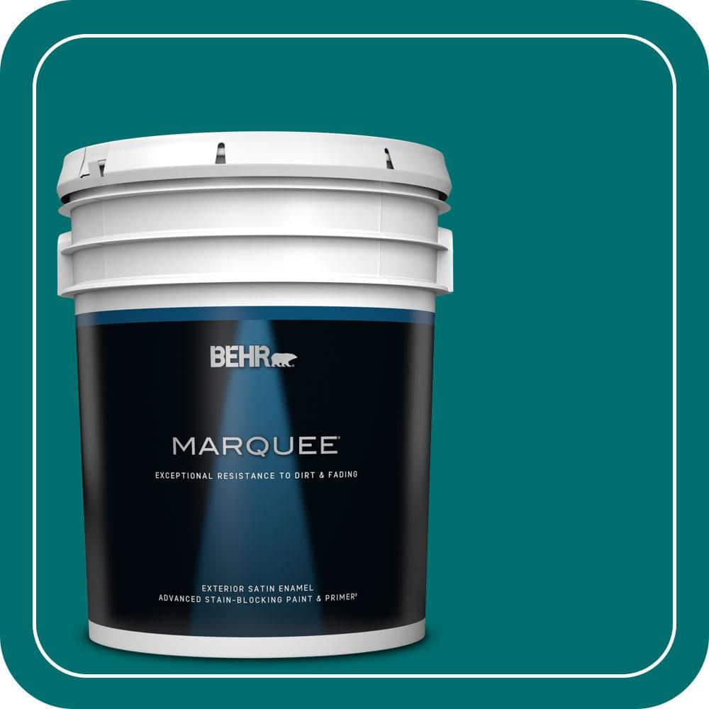 BEHR MARQUEE 5 gal. #P460-7 Caribbean Current Satin Enamel Exterior Paint & Primer