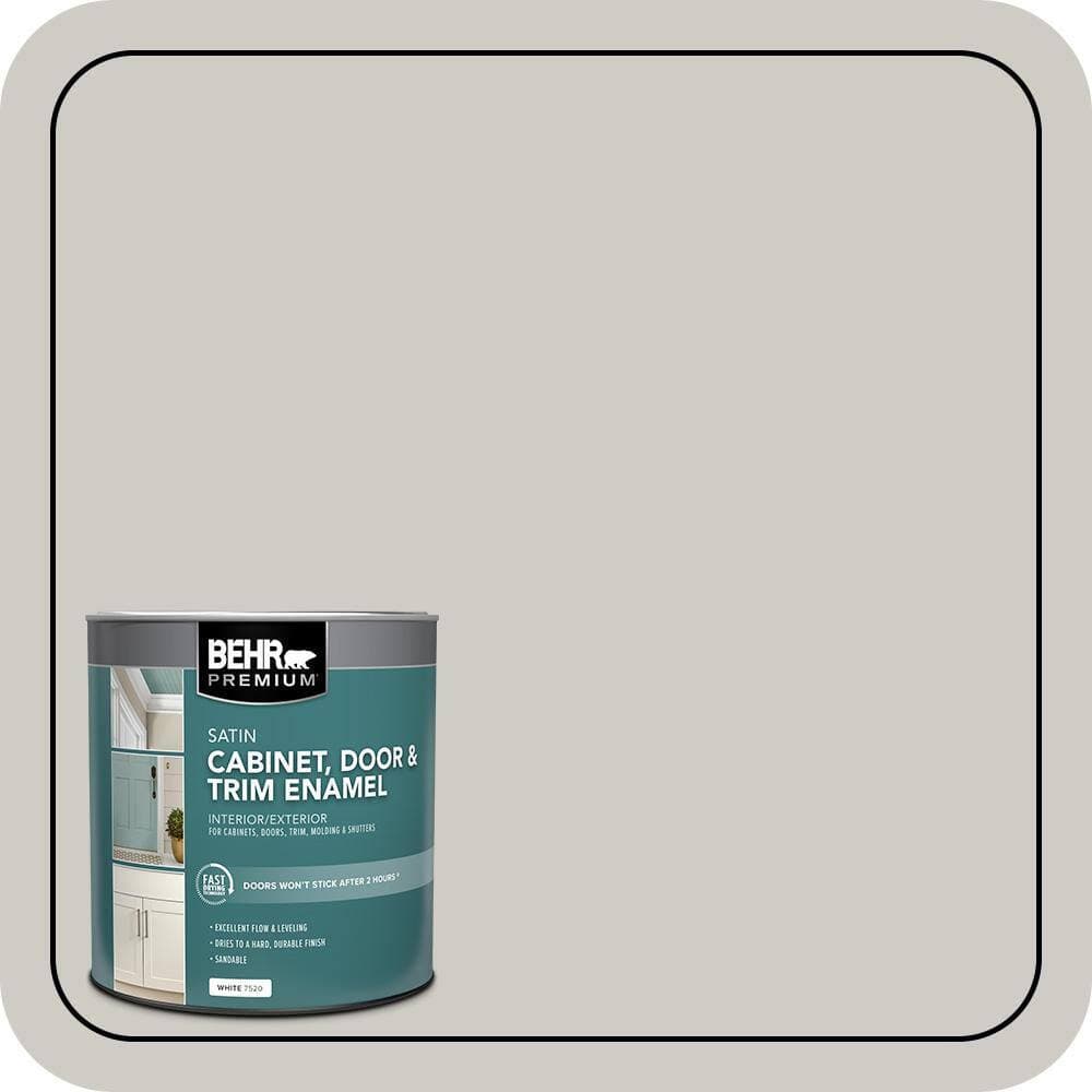 BEHR PREMIUM 1 qt. #PPU26-10 Chic Gray Satin Enamel Interior/Exterior Cabinet, Door & Trim Paint