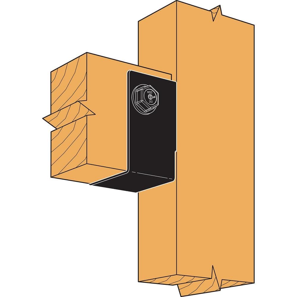 Simpson Strong-Tie Outdoor Accents ZMAX, Black Concealed-Flange Heavy Joist Hanger for Nominal Lumber (2)