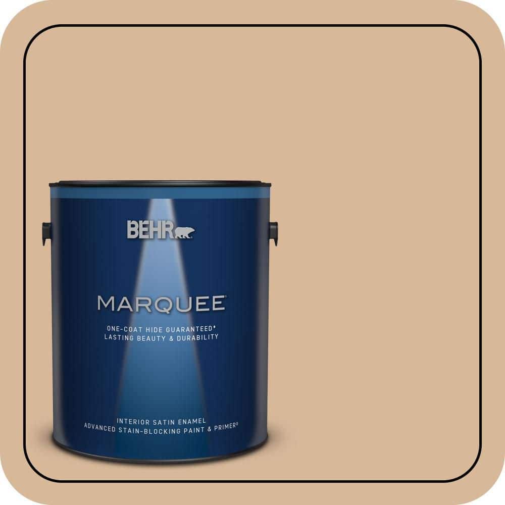 BEHR MARQUEE 1 gal. #S260-3 Dusty Gold Satin Enamel Interior Paint & Primer