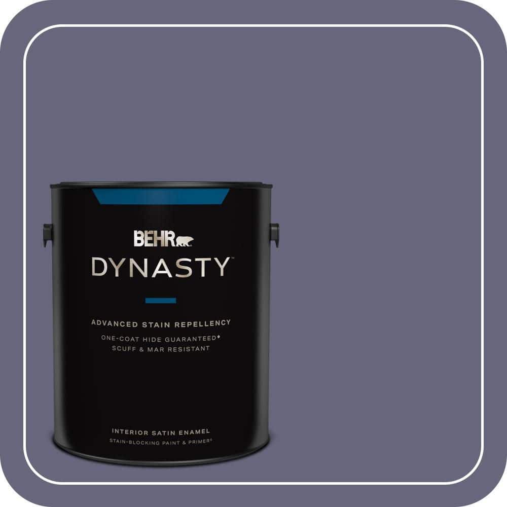 BEHR DYNASTY 1 gal. #640F-6 Enchanted Evening Satin Enamel Interior Stain-Blocking Paint & Primer