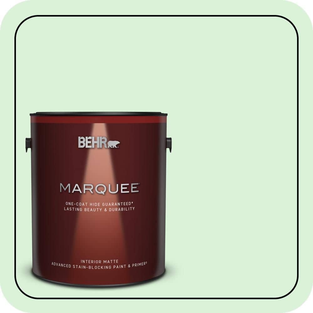 BEHR MARQUEE 1 gal. #P390-1 Frostini Matte Interior Paint & Primer