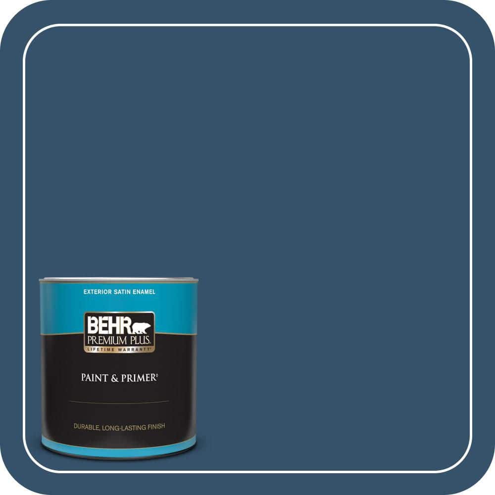 BEHR PREMIUM PLUS 1 qt. #MQ5-58 Velvet Rope Satin Enamel Exterior Paint & Primer