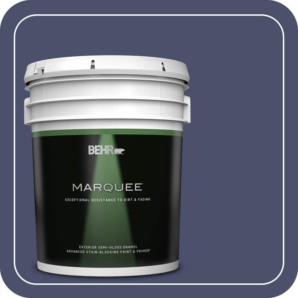 BEHR MARQUEE 5 gal. #M530-7 Elegant Navy Semi-Gloss Enamel Exterior Paint & Primer (1)