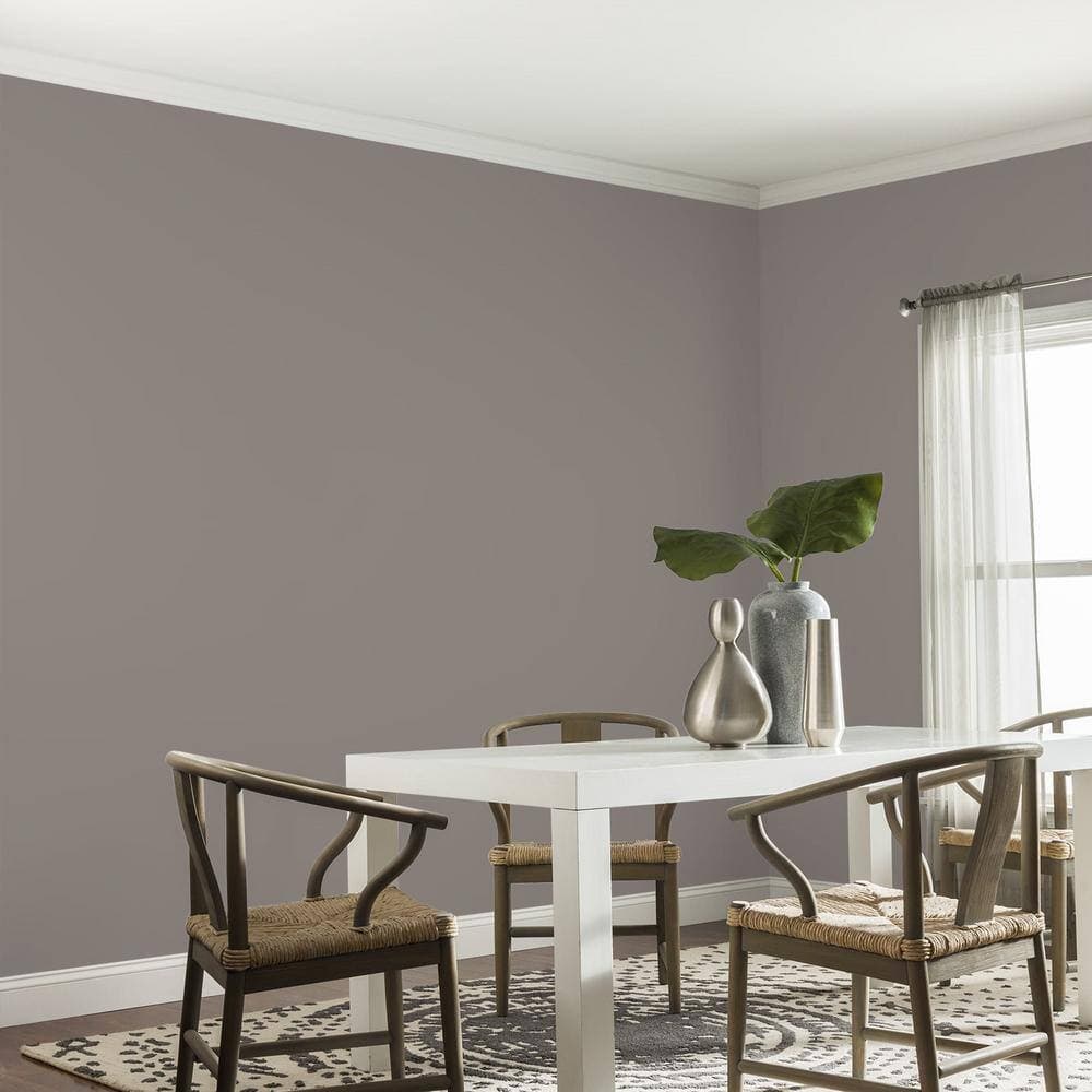 Glidden Diamond 1 gal. PPG1005-5 Elephant Gray Satin Interior Paint with Primer (4)