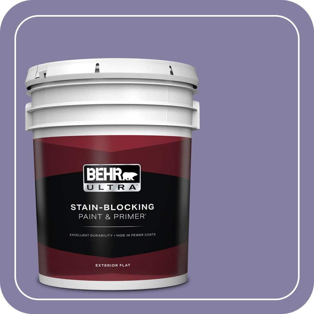 BEHR ULTRA 5 gal. #640D-6 Chinese Violet Flat Exterior Paint & Primer