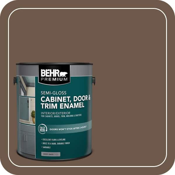 BEHR PREMIUM 1 gal. #N230-7 Rustic Tobacco Semi-Gloss Enamel Interior/Exterior Cabinet, Door & Trim Paint (2)