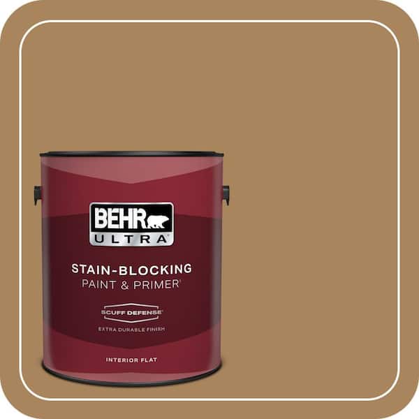 BEHR ULTRA 1 gal. #N280-6 Temple Tile Extra Durable Flat Interior Paint & Primer (2)
