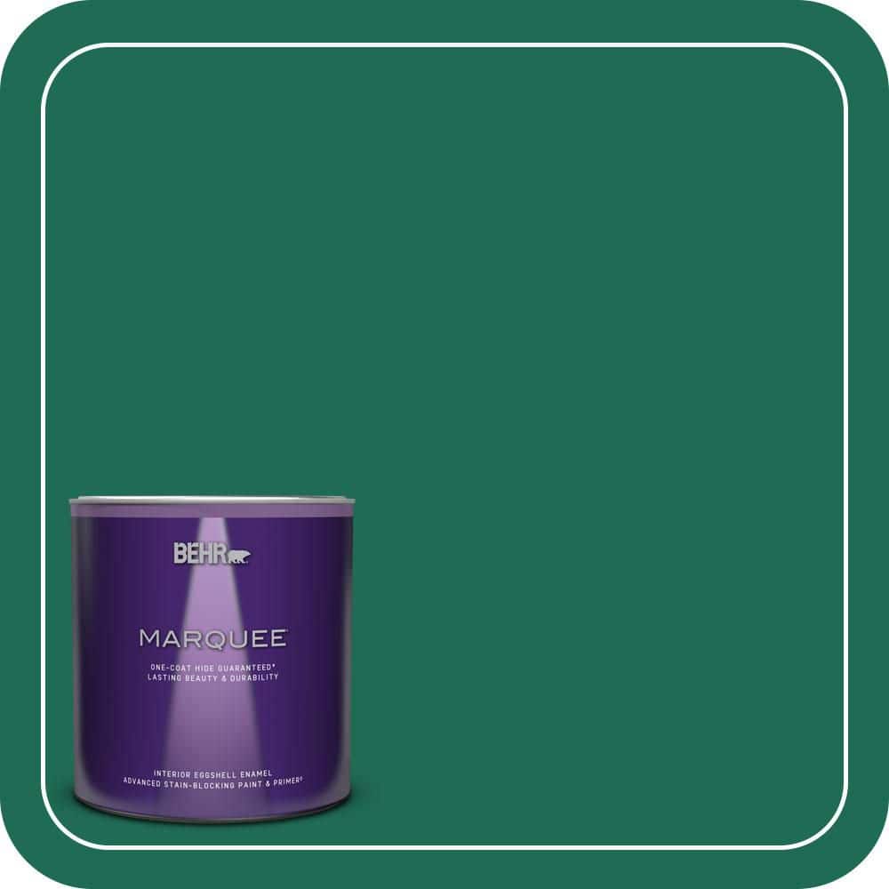 BEHR MARQUEE 1 qt. #P430-7 Sparkling Emerald Eggshell Enamel Interior Paint & Primer