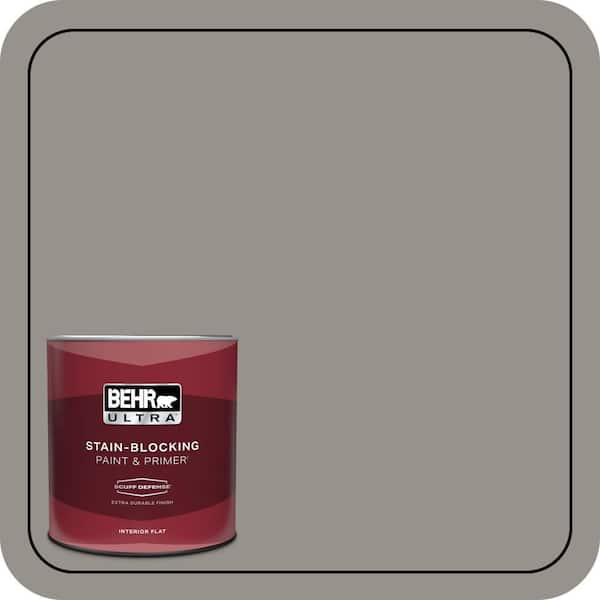 BEHR ULTRA 1 qt. #PPU18-16 Elephant Skin Extra Durable Flat Interior Paint & Primer (2)