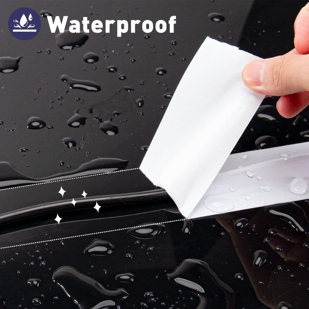 NVNOO 1.88 in. 35 Yds Waterproof No Residue Strong Adhesive Duct Tape Tearable for Indoor Outdoor Use, White (3)