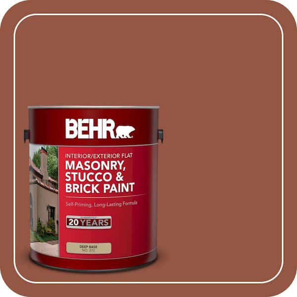 BEHR 1 gal. #SC-130 Calif Rustic Flat Interior/Exterior Masonry, Stucco and Brick Paint (2)