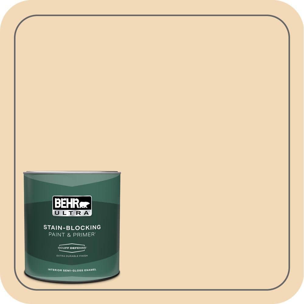 BEHR ULTRA 1 qt. #PPH-13 Vanilla Cone Extra Durable Semi-Gloss Enamel Interior Paint & Primer