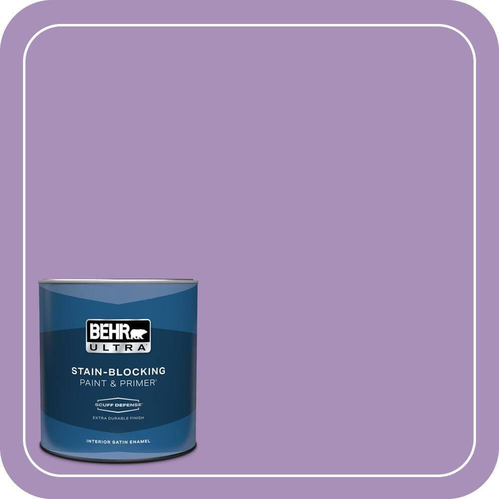 BEHR ULTRA 1 qt. #650B-5 Garden Pansy Extra Durable Satin Enamel Interior Paint & Primer