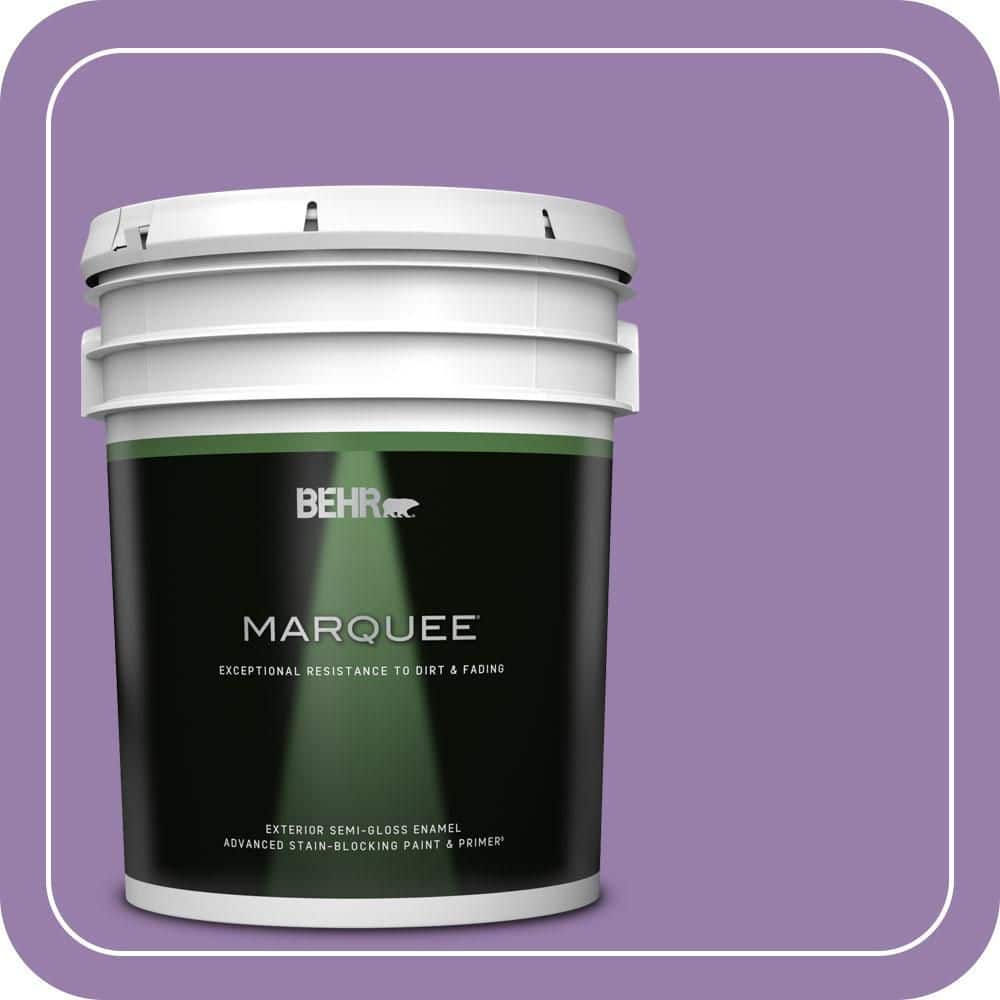 BEHR MARQUEE 5 gal. #650B-6 Elite Wisteria Semi-Gloss Enamel Exterior Paint & Primer