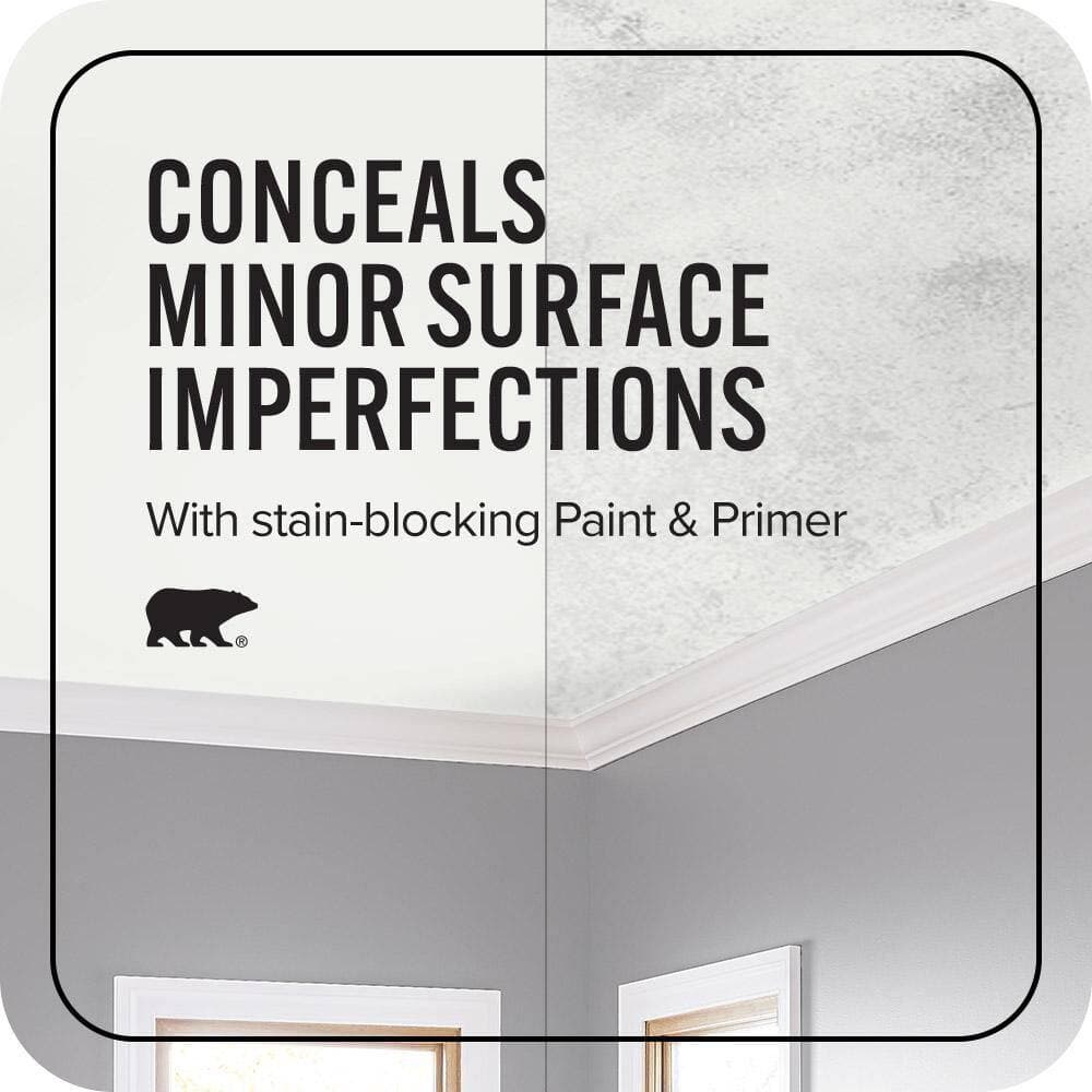 BEHR ULTRA 1 gal. #57 Frost Ceiling Flat Interior Paint and Primer (4)