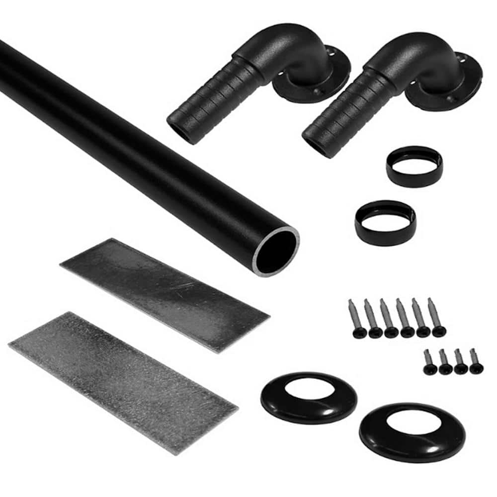 Aria Railing ADA Aluminum Pipe Rail and Return Kit in Black