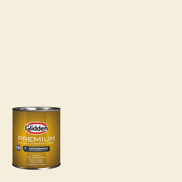 Glidden Premium 1 qt. PPG1209-1 Satin Weave Flat Exterior Latex Paint (2)
