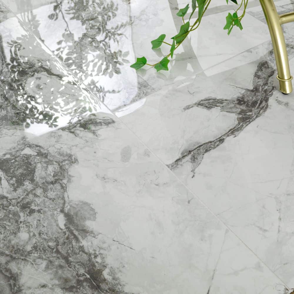 MSI Delle Croccante Rectangle 16 in. x 32 in. Polished White Porcelain Marble Look Floor and Wall Tile (14.2 sq. ft./Case) (4)