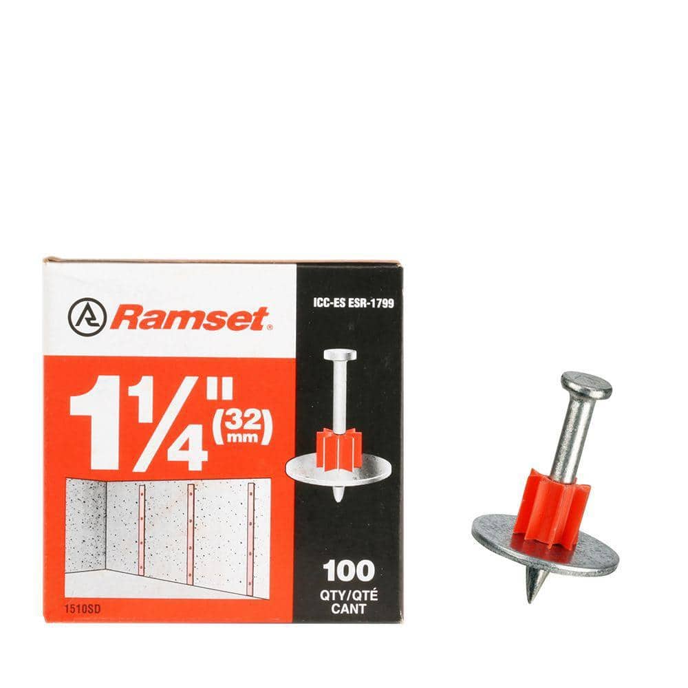 Ramset 1-1/4 in. Drive Pins with Washers (100-Pack) (1)