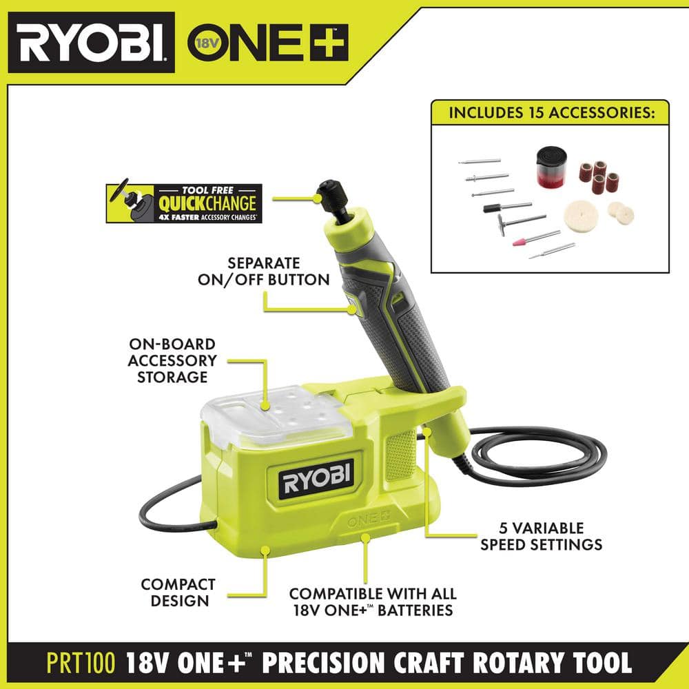 RYOBI ONE+ 18V Cordless Precision Rotary Tool (3)
