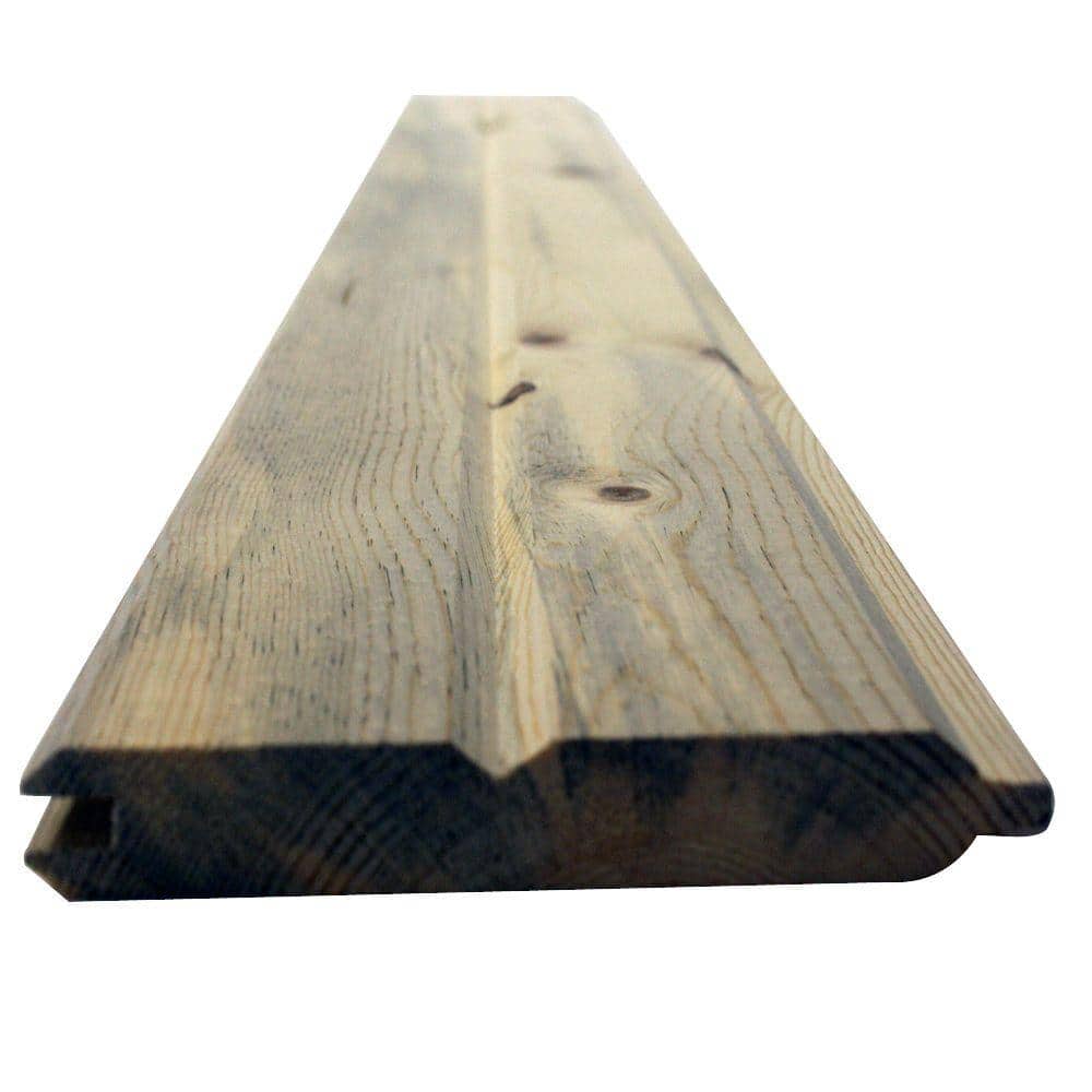 Unbranded 1 in. x 6 in. x 8 ft. Blue Stain WP4/#116 Tongue and Groove Pine Board