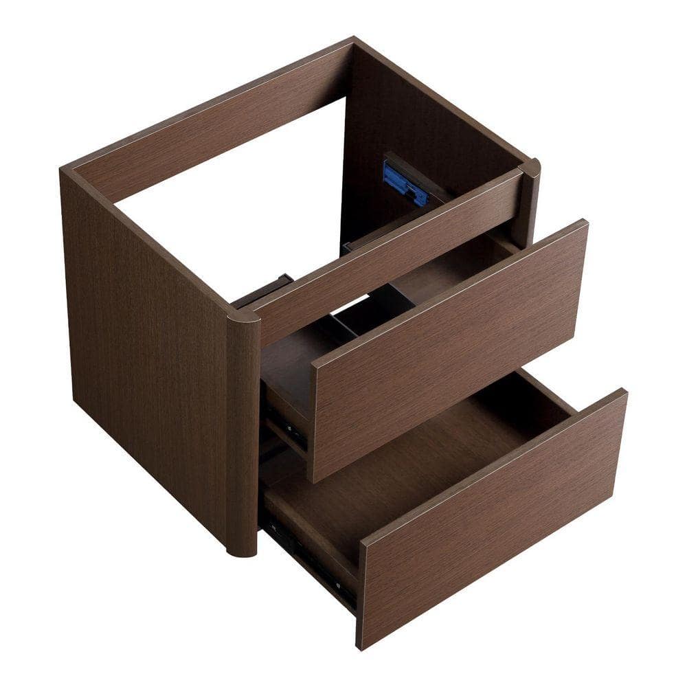 SANFANGIE HE 22.83 in. Bath Vanity Cabinet without Top in Black Brown Ready to Assemble Floating (1)