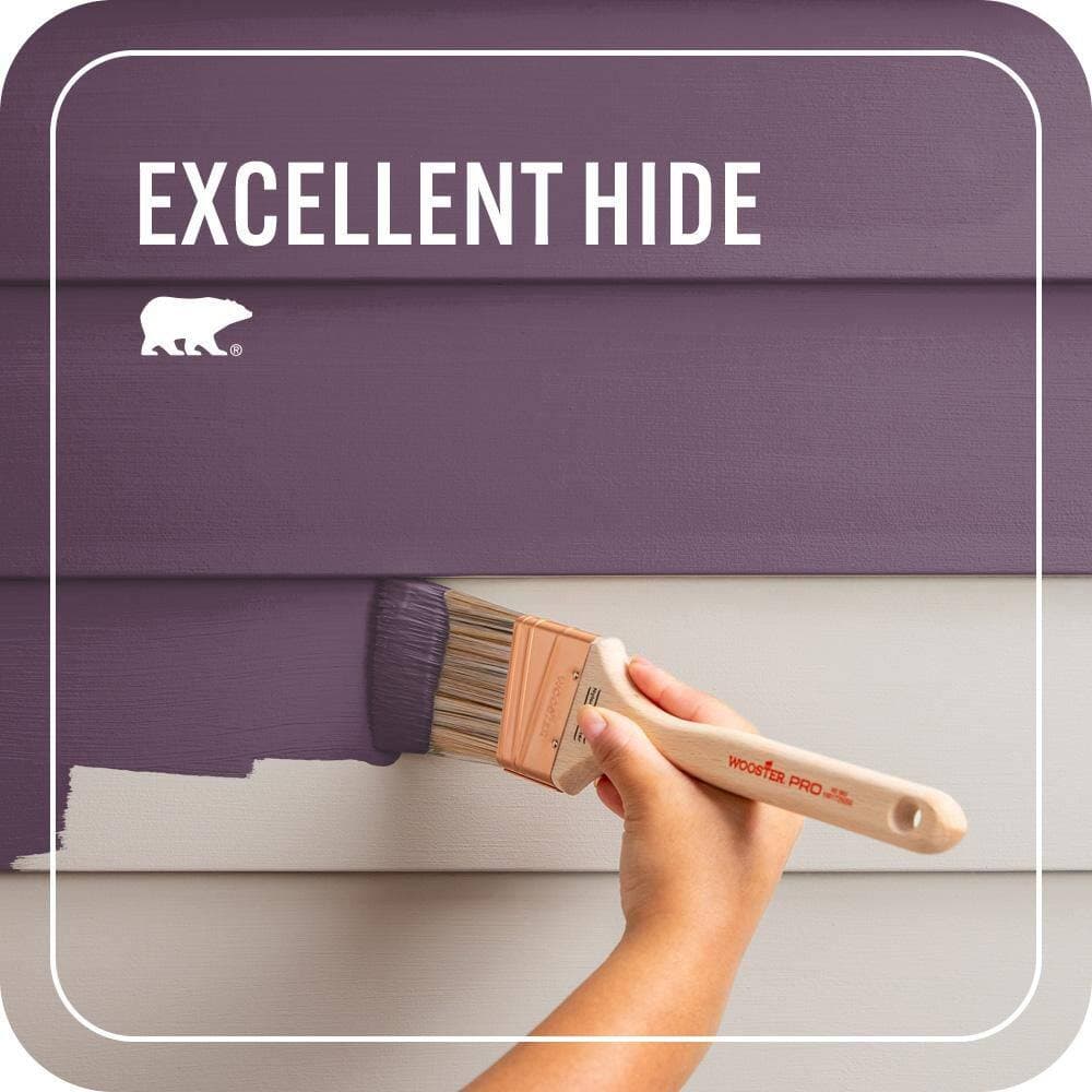 BEHR PREMIUM PLUS 1 gal. #MQ5-35 Plum Rich Semi-Gloss Enamel Exterior Paint & Primer (4)