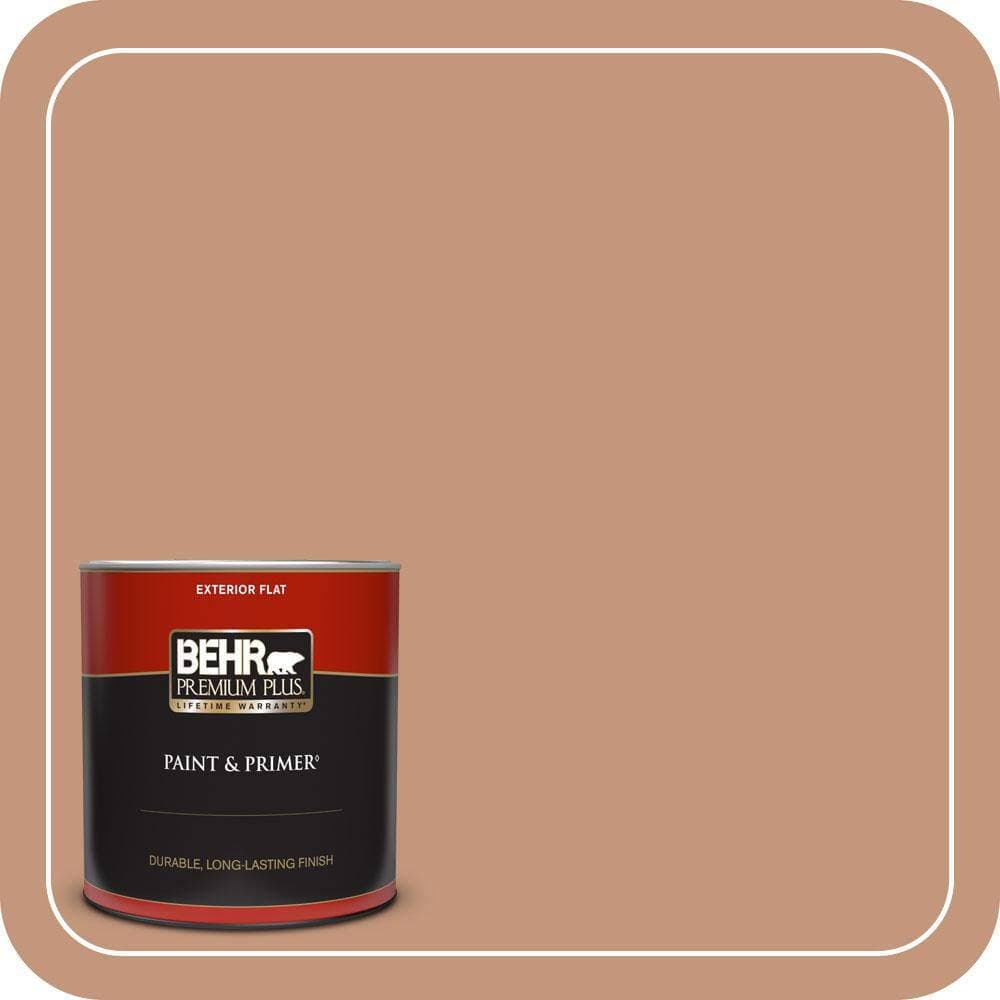 BEHR PREMIUM PLUS 1 qt. #ECC-50-3 Brick Path Flat Exterior Paint & Primer (1)