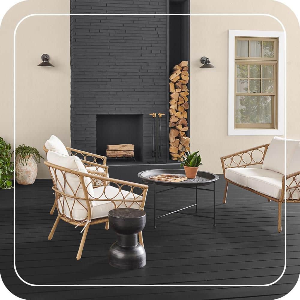 BEHR PREMIUM 1 gal. #PFC-75 Tar Black Solid Color Waterproofing Exterior Wood Stain and Sealer (4)