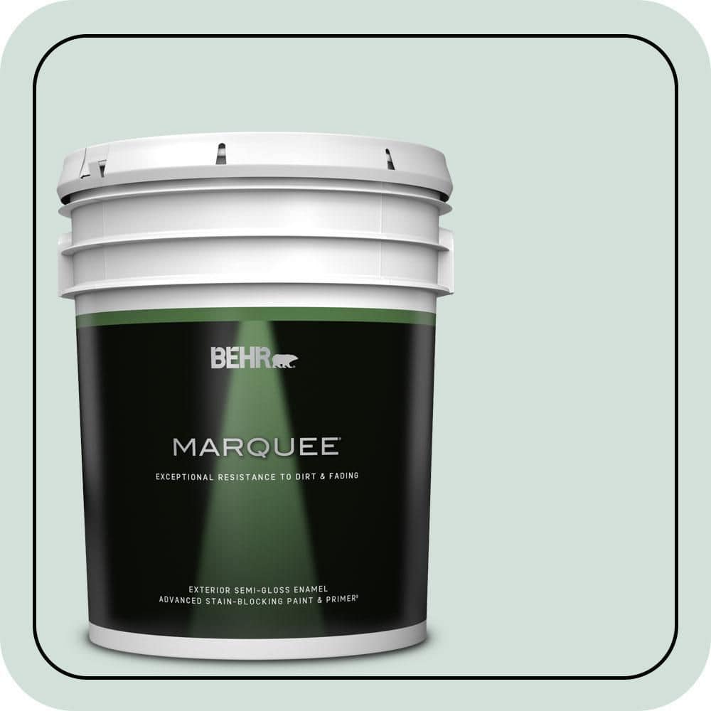 BEHR MARQUEE 5 Gal. #S430-1A Reflecting Moment Semi-Gloss Enamel Exterior Paint and Primer