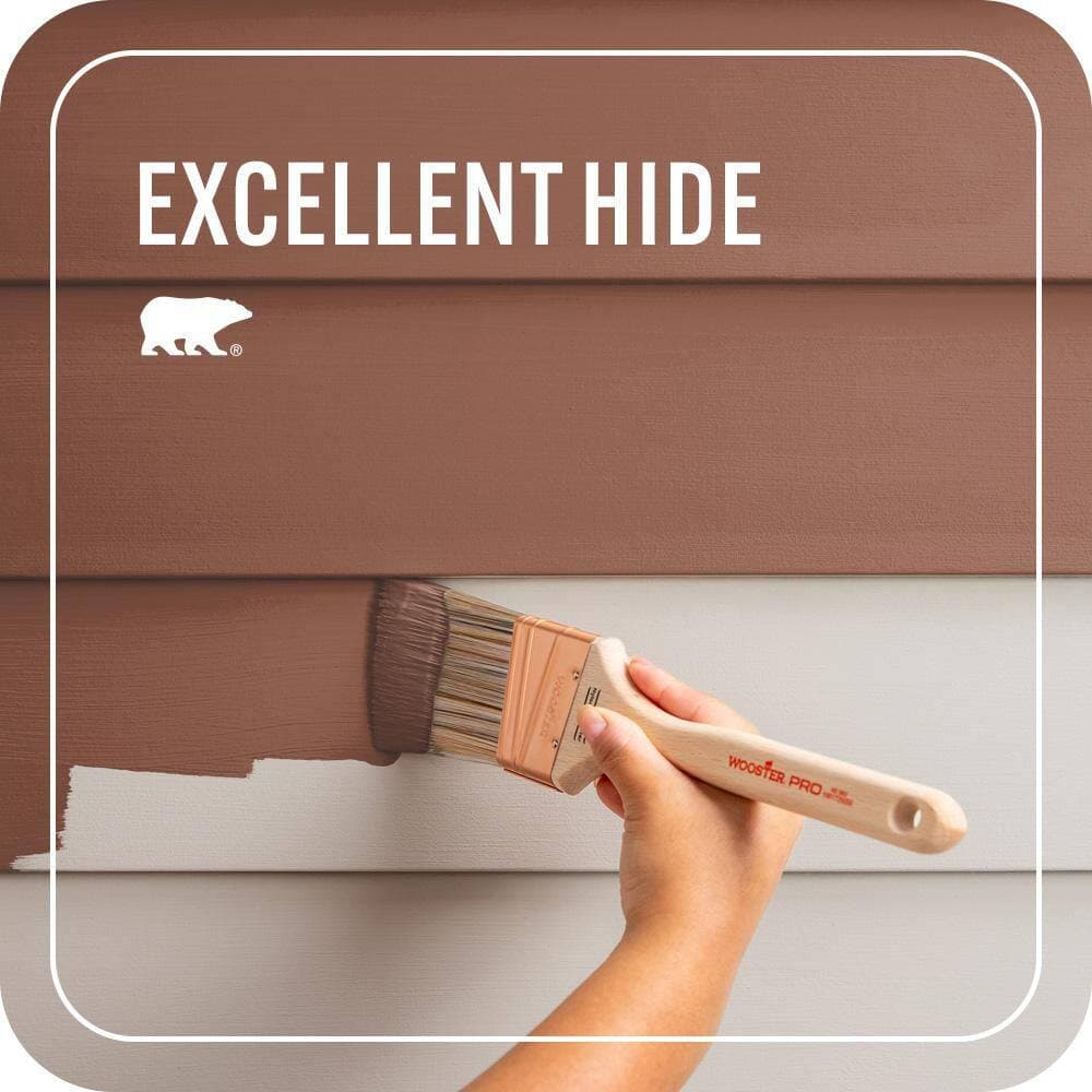 BEHR PREMIUM PLUS 1 qt. #S180-7 True Copper Satin Enamel Exterior Paint & Primer (4)