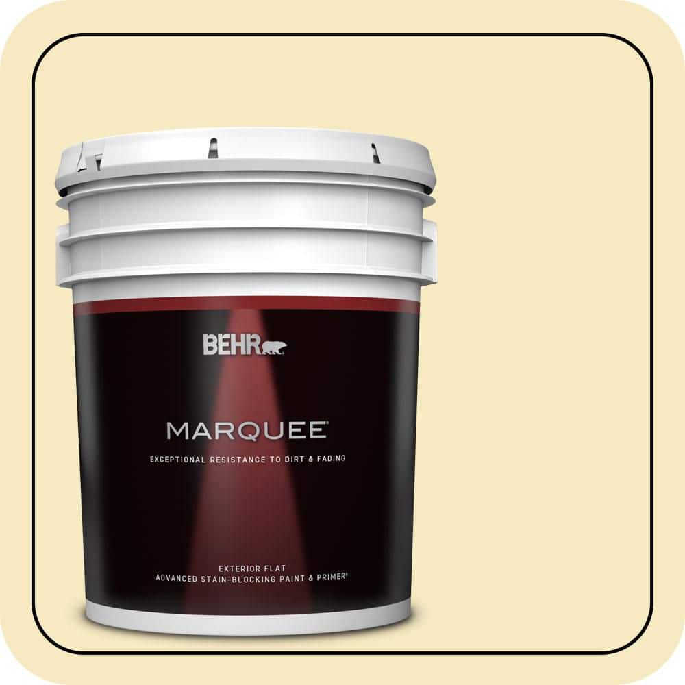 BEHR MARQUEE 5 gal. #T15-9 Dandelion Tea Flat Exterior Paint & Primer (1)
