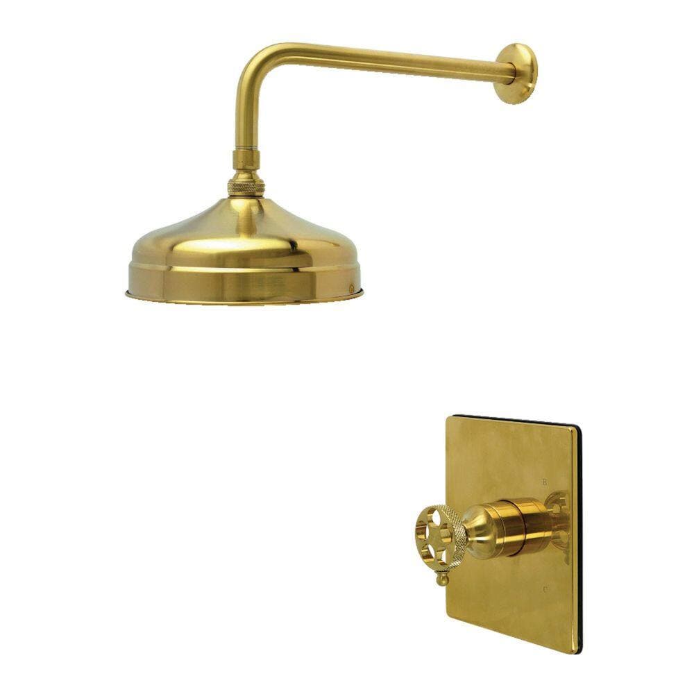 Kingston Brass Webb 1-Handle Shower Faucet 1.8 GPM in Brushed Brass (2)