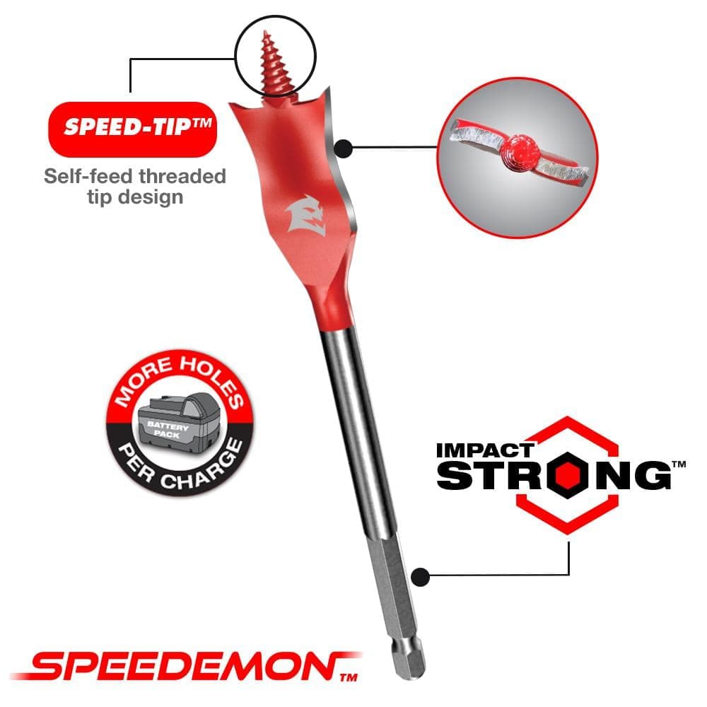 DIABLO . 6 in. High Speed Steel SPEEDemon Spade Drill Bit (1-Piece) (4)