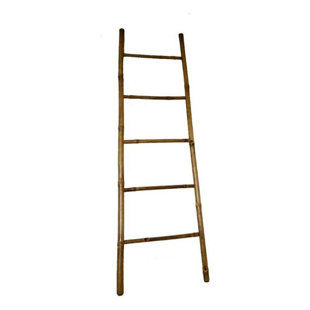 MGP 7 ft. H 5-Bar Ladder Rack Hand-crafted with Solid Bamboo