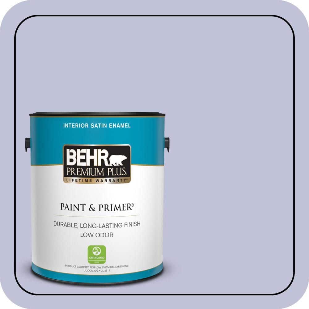 BEHR PREMIUM PLUS 1 gal. #M550-3 Foxglove Satin Enamel Low Odor Interior Paint & Primer