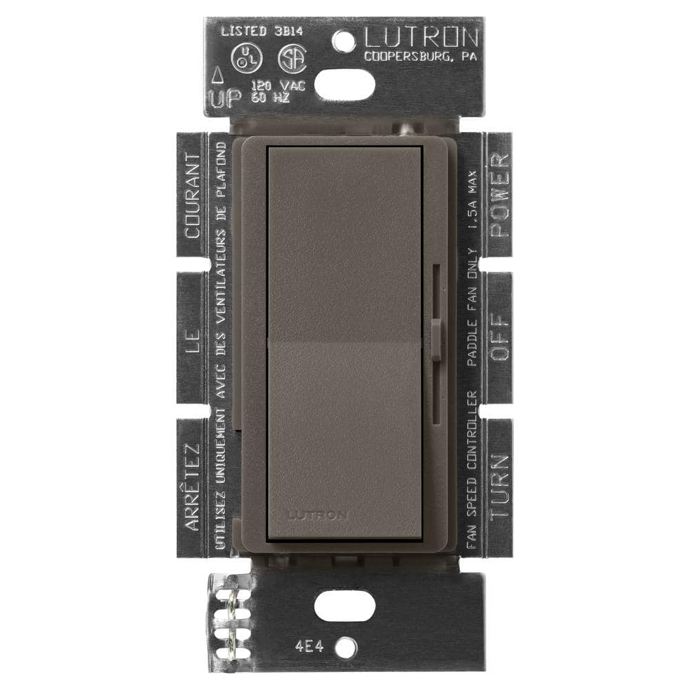 Lutron Diva 3-Speed Fan Control, Single-Pole/3-Way, 1.5 Amp, Truffle (DVSCFSQ-F-TF) (1)