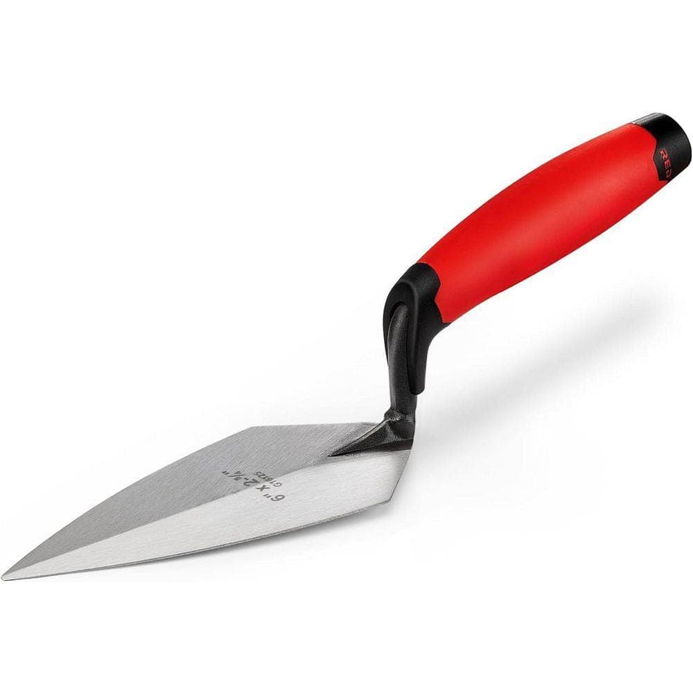 KIWDZFU 10.5 in. L Pointing Trowel with Soft Handle Professional Masonry Tool Heavy Duty High Carbon Steel Durable (1)