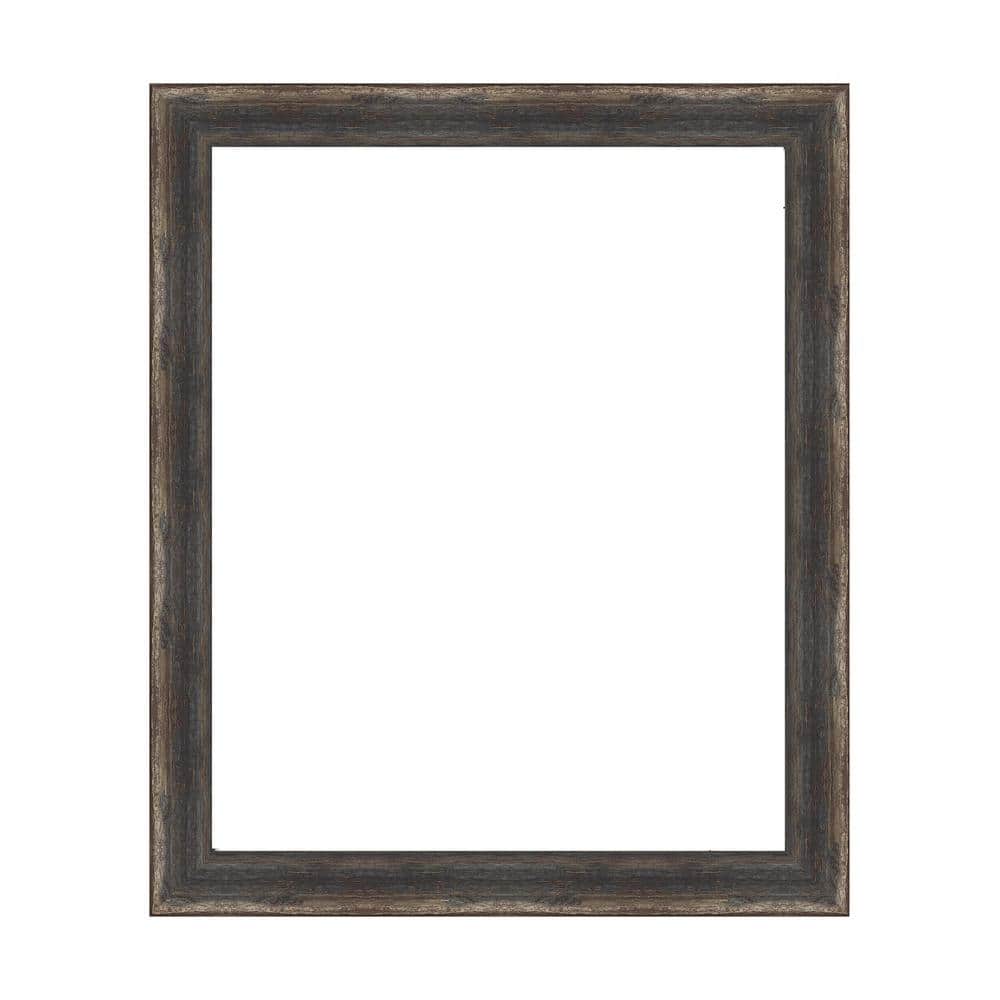 Amanti Art Mirror Makeover Bark Rustic Char Narrow 21.25 in. W x 25.25 in. H Bathroom Mirror Frame Border Kit-Fits a 20x24 mirror (1)