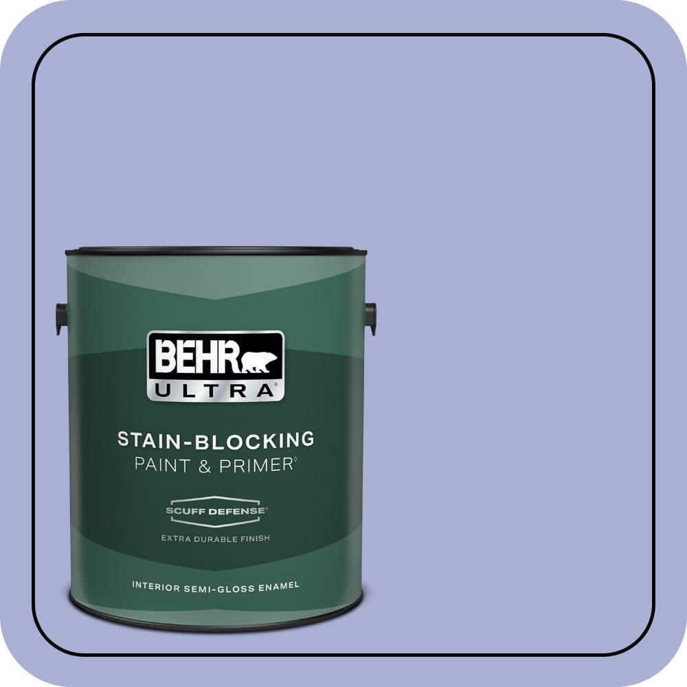 BEHR ULTRA 1 gal. #MQ4-30 Lavender Wash Extra Durable Semi-Gloss Enamel Interior Paint & Primer