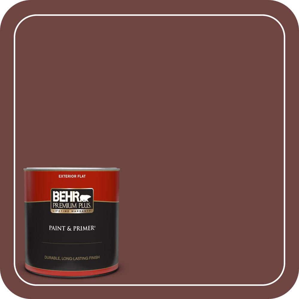 BEHR PREMIUM PLUS 1 qt. #S-G-710 Hawaiian Cinder Flat Exterior Paint & Primer