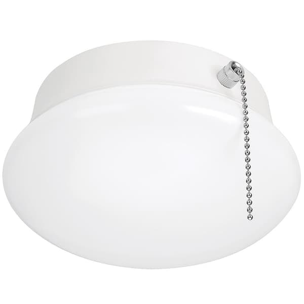Commercial Electric Spin Light 7 in. Closet Light with Pull Chain LED Flush Mount Ceiling Light 830 Lumens 4000K Bright White Basement Light
