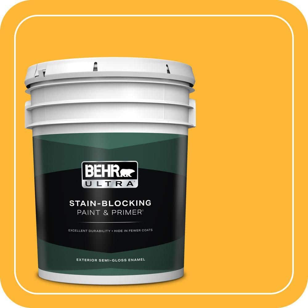 BEHR ULTRA 5 gal. #P270-6 Soft Boiled Semi-Gloss Enamel Exterior Paint & Primer