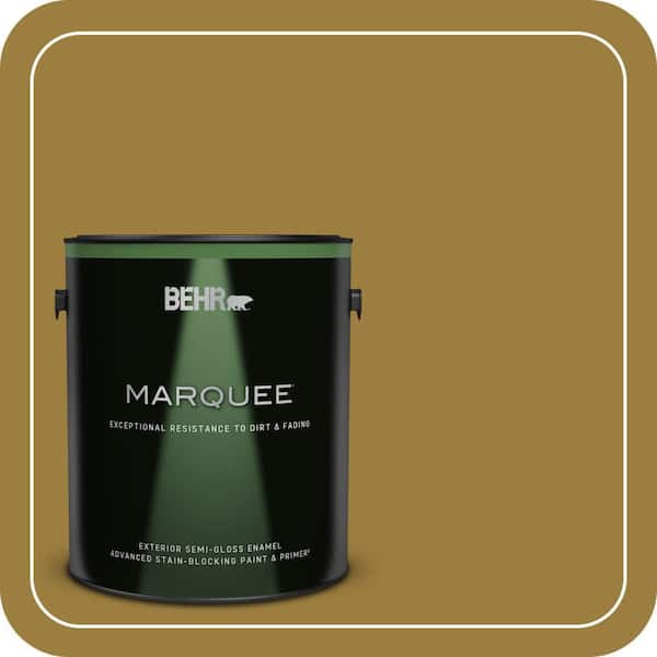 BEHR MARQUEE 1 gal. #S-H-380 Burnished Bronze Semi-Gloss Enamel Exterior Paint & Primer (2)