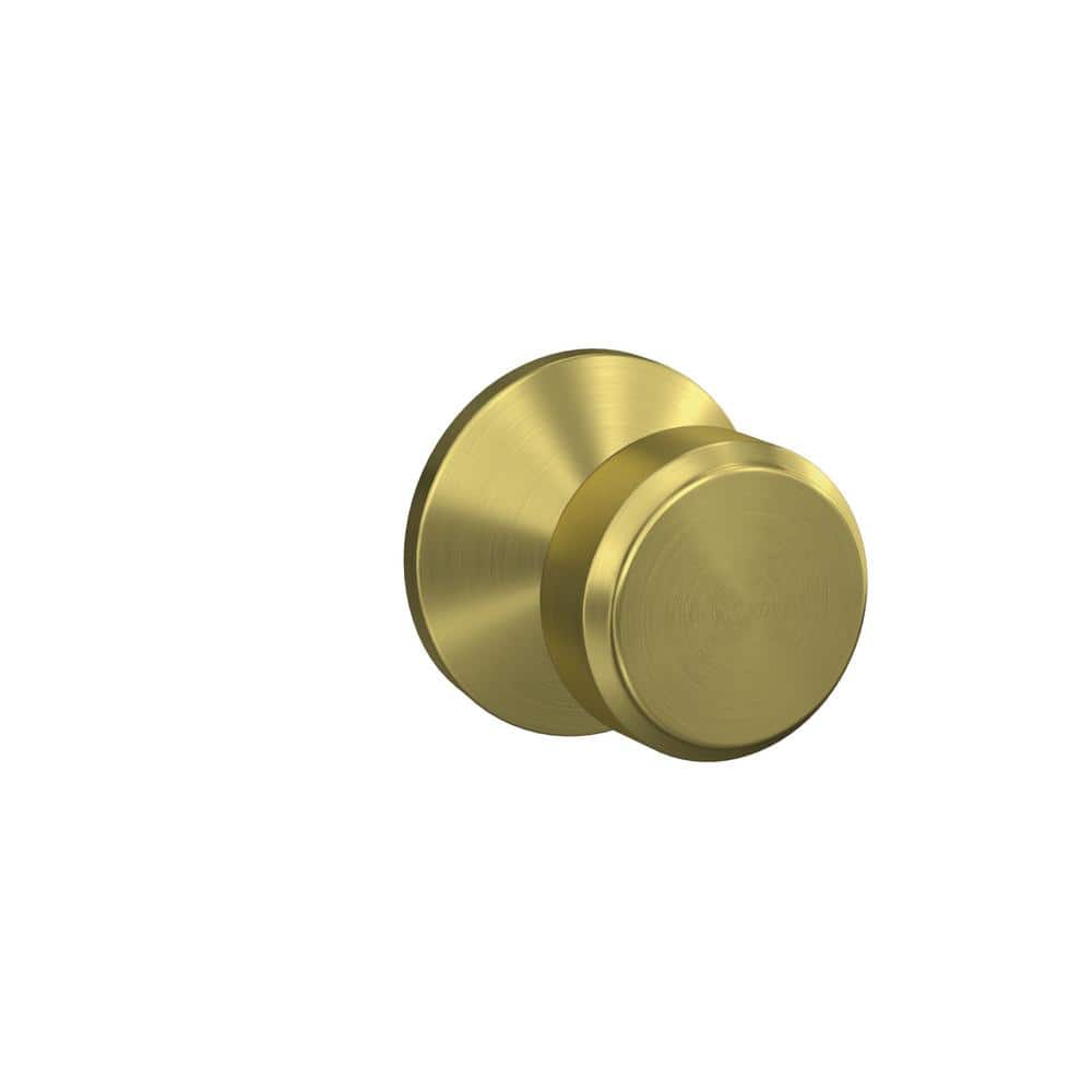 Schlage Custom Bowery Satin Brass Combined Interior Door Knob with Kinsler Trim
