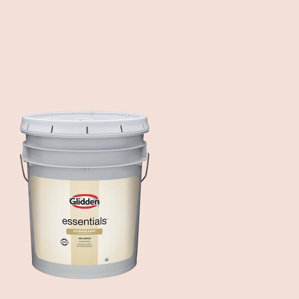 Glidden Essentials 5 gal. PPG1192-2 Peachskin Semi-Gloss Exterior Paint