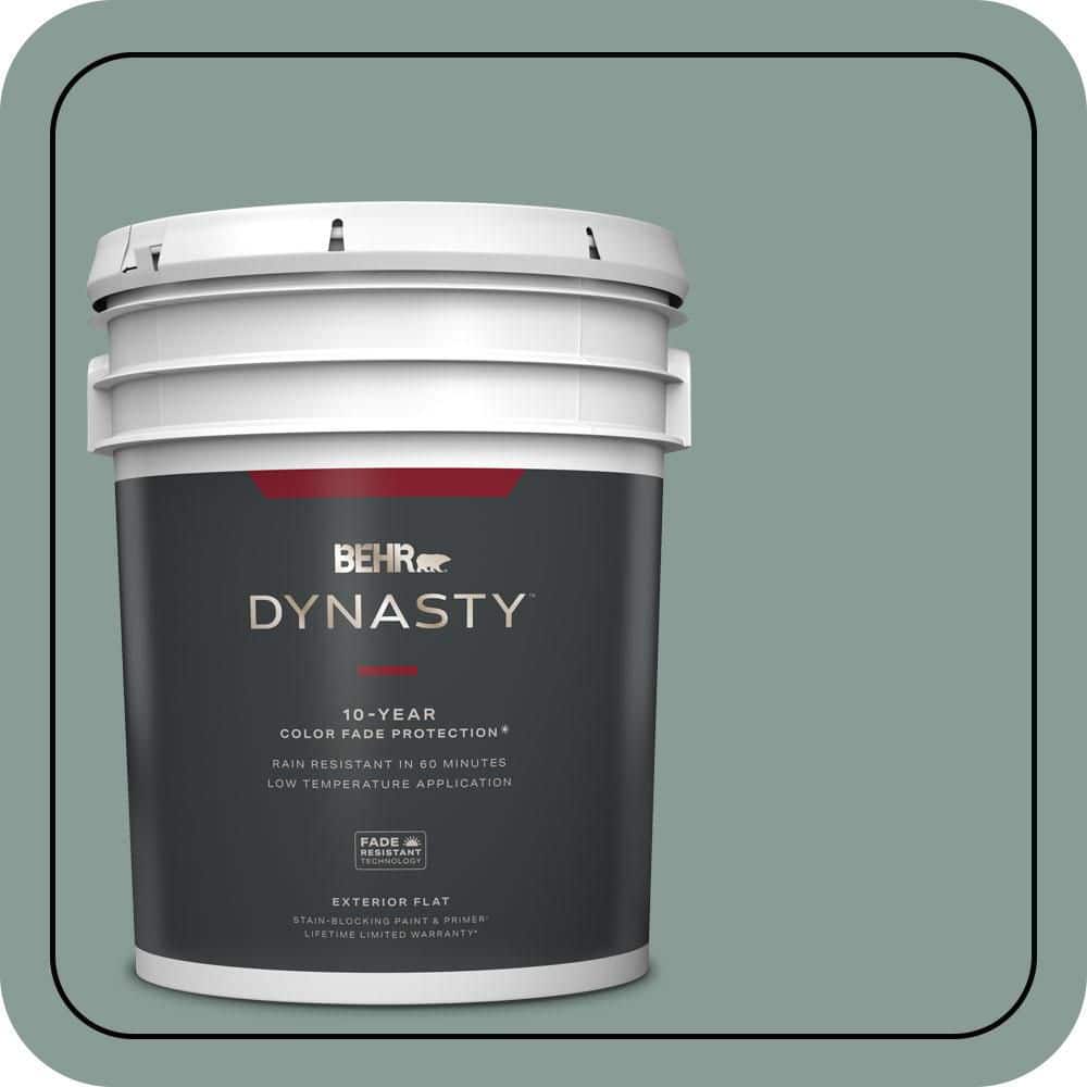 BEHR DYNASTY 5 gal. #490F-5 Cloud Burst Flat Exterior Stain-Blocking Paint & Primer