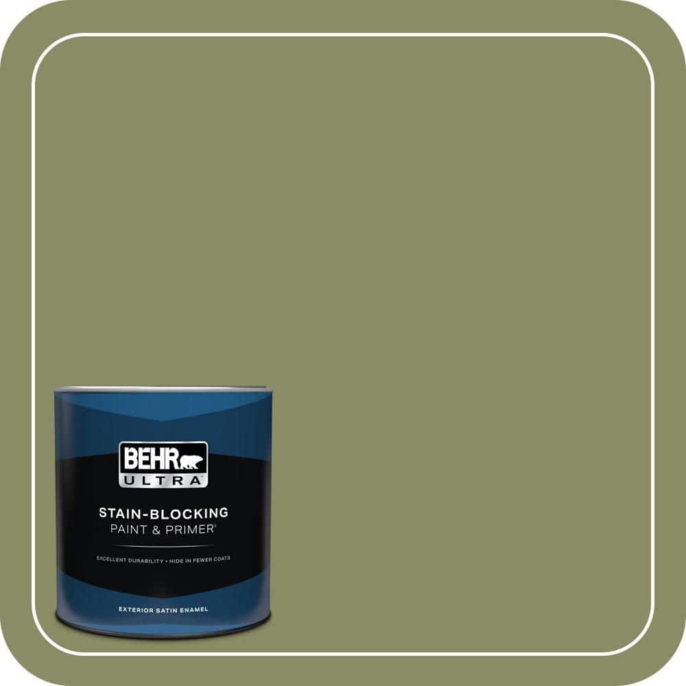 BEHR ULTRA 1 qt. #S360-5 Yogi Satin Enamel Exterior Paint & Primer