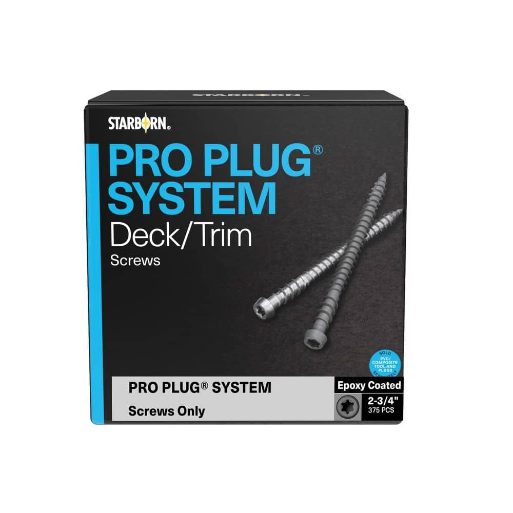 Deckorators 10 x 2-3/4 in. Star Trim Head Epoxy Coated Steel Composite Deck Screws (375-Pieces) (1)